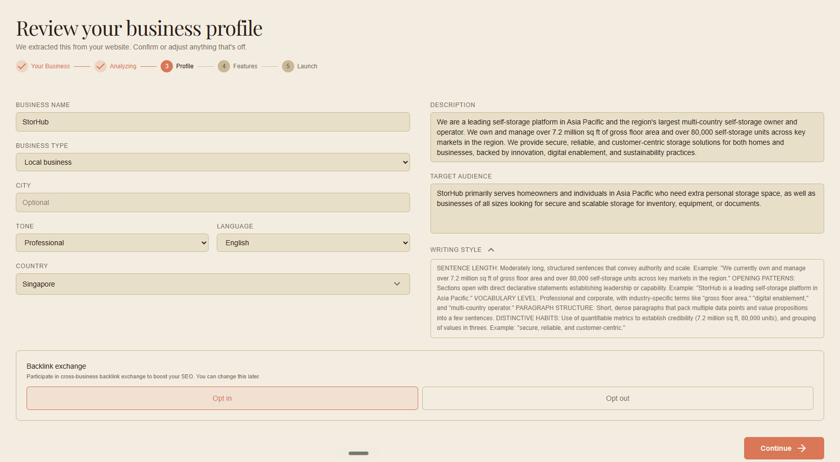 Onboarding wizard welcome screen